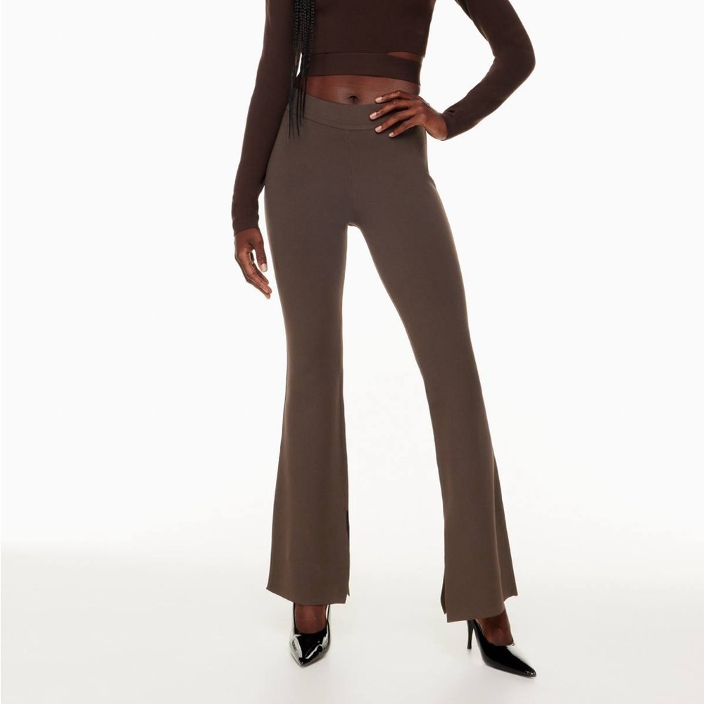 Aritzia Ten by Babaton High-Waisted Knit Flared Paramount Pants #365N